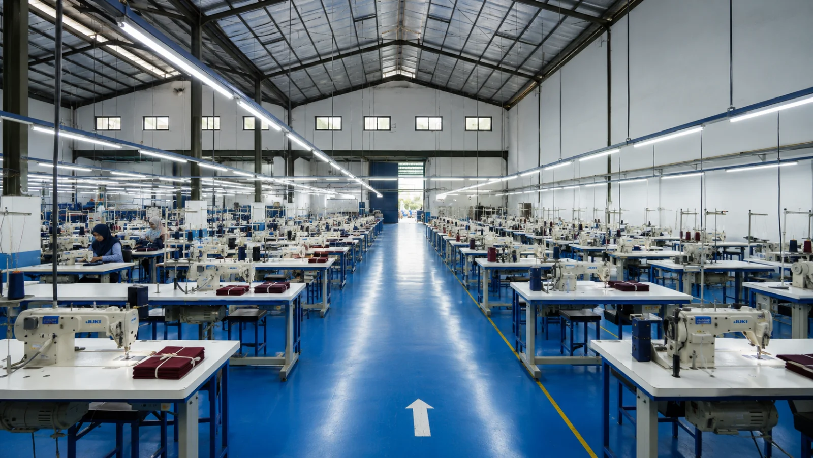 Sewing floor